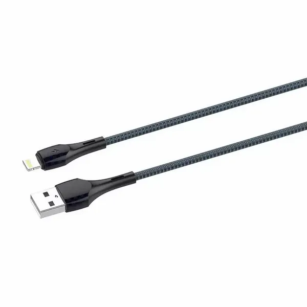 Kabel USB - Lightning LDNIO LS522 2m (szaro-niebieski) zdjęcie 1