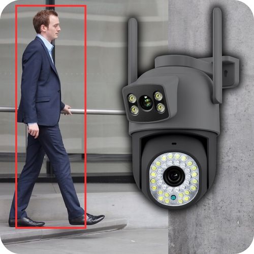 PODWÓJNA KAMERA WIFI IP SMART ZEWNĘTRZNA OBROTOWA 6MPX APLIKACJA ULTRA HD na Arena.pl