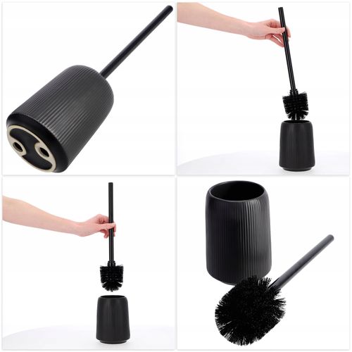 SZCZOTKA WC STOJĄCA + POJEMNIK DO TOALETY CZARNA na Arena.pl