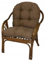 PODUSZKA NA FOTEL RATTANOWY BAHAMA WIKLINOWY brąz