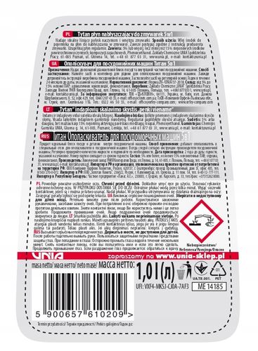 3 x Płyn Nabłyszczający do Zmywarek Tytan 5w1 - 1L WIELOSZTUKI na Arena.pl