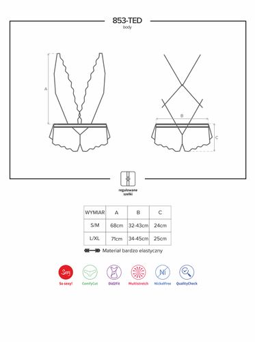 bielizna 853 ted 1 body  s/m na Arena.pl