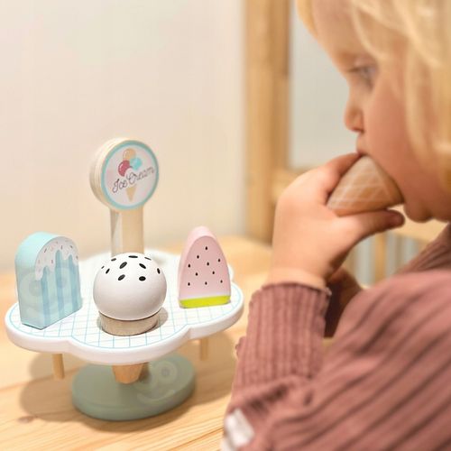 DREWNIANA LODZIARNIA KAWIARNIA ZESTAW SKLEPIK Z LODAMI NA MAGNES STRAGAN na Arena.pl