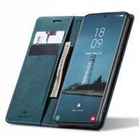 ETUI Z KLAPKĄ DO GALAXY S21 ULTRA SKÓRZANE PORTFEL CASE ZAMYKANE + FOLIA