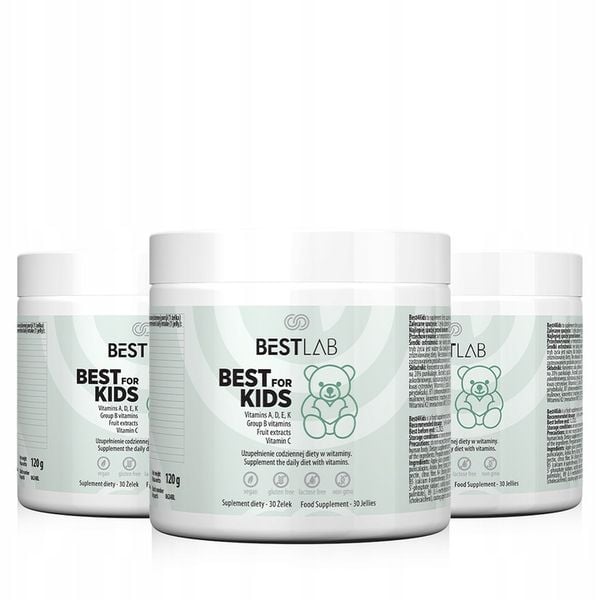 3x BestForKids Best Lab witaminy dla dzieci 30 żelek BestLab Best For Kids zdjęcie 8