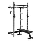 Klatka treningowa ścienna HMS Fitness czarna KLT34 składana z ławką
