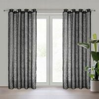 Zasłona EUROFIRANY Laurel 140 x 250 cm Czarny