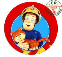 Opłatek na tort Strażak Sam