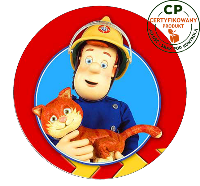 Opłatek na tort Strażak Sam zdjęcie 1