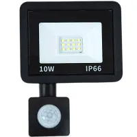 Halogen naświetlacz reflektor LED 10W 6000K z czujnikiem ruchu i zmierzchu IP66