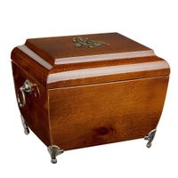 Urna z półką na pamiątki, drewniana urna kremacyjna na prochy