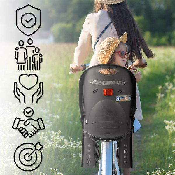 Fotelik rowerowy dziecięcy na tył do 22kg zdjęcie 10