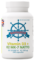 NAVIGATOR Witamina D3 10 000 IU + Witamina K2 MK-7 200micg 240 kaps.