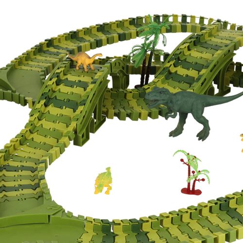 Tor wyścigowy dinozaury samochody 240 elementów na Arena.pl