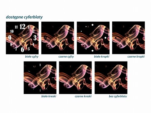 ZEGAR SZKLANY ROMB -  Abstrakcyjny płomień na Arena.pl
