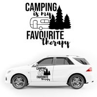 NAKLEJKA NA SAMOCHÓD TERENOWY wodoodporna drzewa las KAMPER camper 35 cm