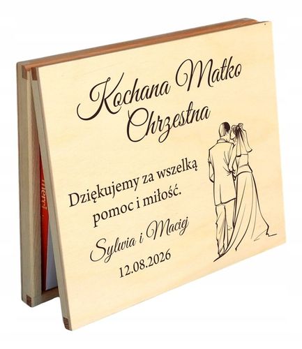 PODZIĘKOWANIE DLA RODZICÓW CHRZESTNYCH NA ŚLUB WESELE Z GRAWEREM IMIONA na Arena.pl