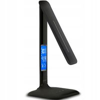 LAMPKA LED BIURKOWA SZKOLNA BIURKO WYŚWIETLACZ LCD ZEGAR DATA TEMPERATURA