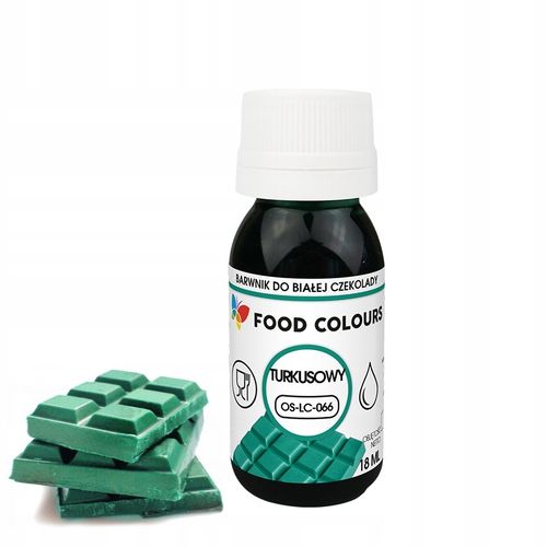 Barwnik Spożywczy Olejowy DO CZEKOLADY i mas tłustych 18ml TURKUSOWY na Arena.pl