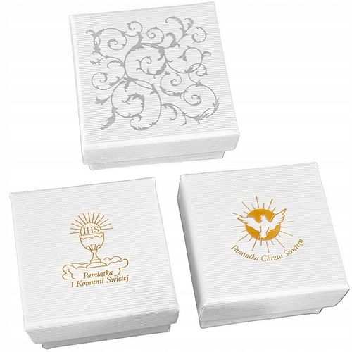 Łańcuszek srebrny pancerka 925 45cm z CUDOWNY medalik na Komunię na Chrzest na Arena.pl