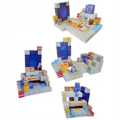 KLOCKI MAGNETYCZNE PIKSELE BLOCZKI SZEŚCIANY MOCNE 200 KLOCKÓW + 2 LUDZIKI na Arena.pl