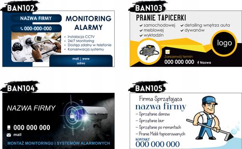 BANER OCZKOWANY reklamowy 100x50cm różne wzory ZAKŁAD KAMIENIARSKI PROMOCJA na Arena.pl