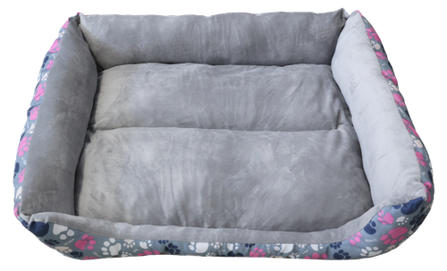 Legowisko dla psa szare S prostokątne PAWPRINT 41x30cm na Arena.pl