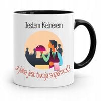 Dla Kelnera Kubek Czarny Najlepszy Kelner Prezent Z Nadrukiem Ze Zdjęciem