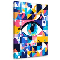 Obraz do salonu sypialni biura, Minimalistyczne oko 20x30