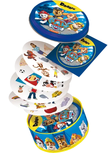 Prosta gra towarzyska na spostrzegawczość - Dobble Psi Patrol - Znajdź parę na Arena.pl