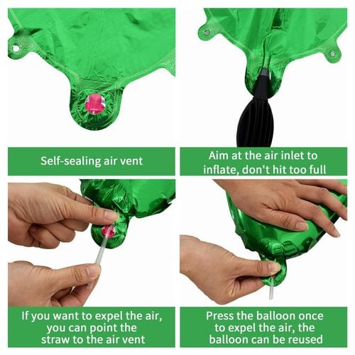 Zestaw Dekoracji Urodzinowych Złoto Zielony Baner Balony Gwiazdki Girlanda na Arena.pl