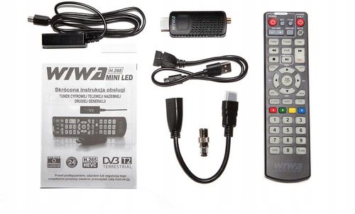 Tuner DVB-T2 Wiwa Mini dekoder tv naziemnej H.265 na Arena.pl