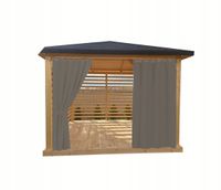 Zasłona OGRODOWA taras altana WODOODPORNA 155x200