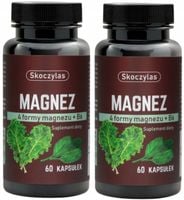 SKOCZYLAS Magnez 4 formy-szpinak jarmuż witamina B6 SKURCZE MIĘŚNIE 2x60 k