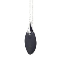Vibrating necklace Liberty Leaf Black