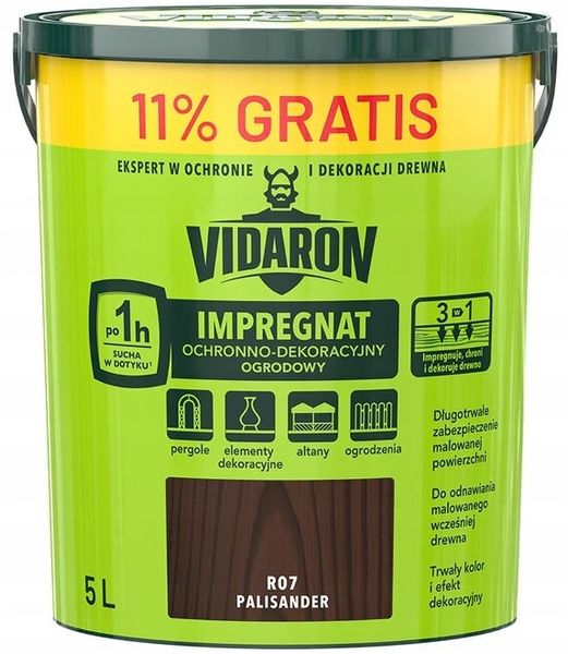 VIDARON Impregnat R07 palisander 5L zdjęcie 3