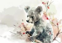 Plakat 100x70cm Akwarelowa Koala