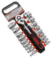 KLUCZE Nasadowe GRZECHOTKA Zestaw Kluczy 1/2" 20el. Zestaw Narzędzi 5093