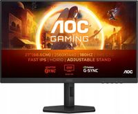 Monitor 27 cali AOC Q27G4XF 2K Fast IPS 180Hz 0,5ms MPRT Gamingowy