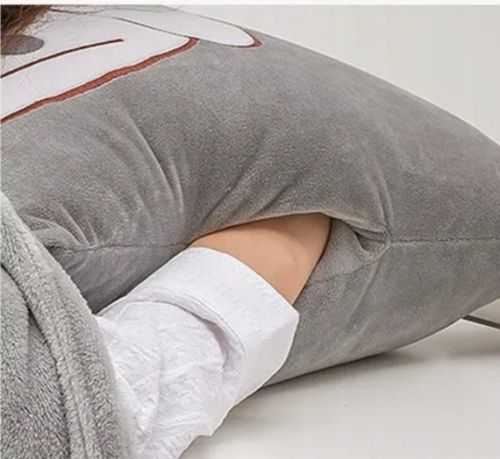 MASKOTKA PODUSZKA KOC OGRZEWACZ DO RĄK KOT PODUSZKA Z KOCEM 4w1 na Arena.pl