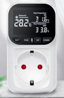 Termostat gniazdkowy 16A z timerem wodoodporna sonda grzanie chłodzenie