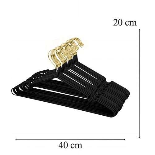 WIESZAKI NA UBRANIA UBRANIOWE WIESZAK DO SZAFY ODZIEŻOWE ZŁOTE 20 SZT na Arena.pl