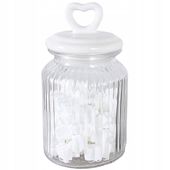 SŁOIK OZDOBNY Z POKRYWKĄ SERCE TADAR 650 ML