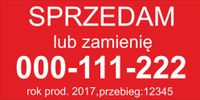 SPRZEDAM ZAMIENIE magnes na samochód auto 2szt. 50x30 cm