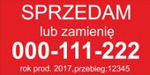 SPRZEDAM ZAMIENIE magnes na samochód auto 2szt. 50x30 cm