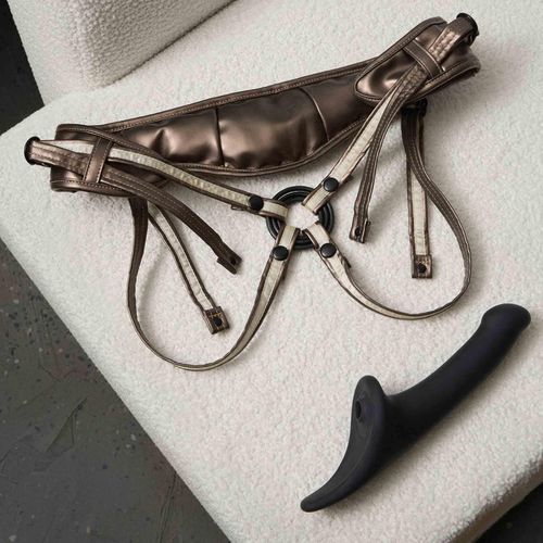 dildo wibrujące multi orgasm strap on me m czarny na Arena.pl