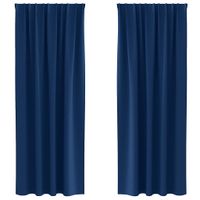 Zasłony z zasłonami 2 pcs granatowy Poliester