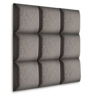 Tapicerowany Panel Ścienny Grafitowy 30cm x 30cm Zagłówek Wezgłowie
