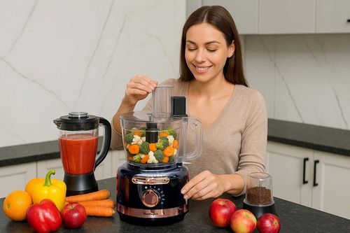 WIELOFUNKCYJNY ROBOT KUCHENNY BERLINGER 1800W BLENDER SZATKOWNICA MŁYNEK na Arena.pl