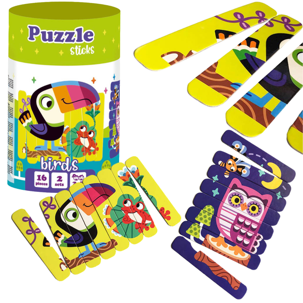 Puzzle Edukacyjne Patyczki Ptaki Rk1090-04 zdjęcie 1